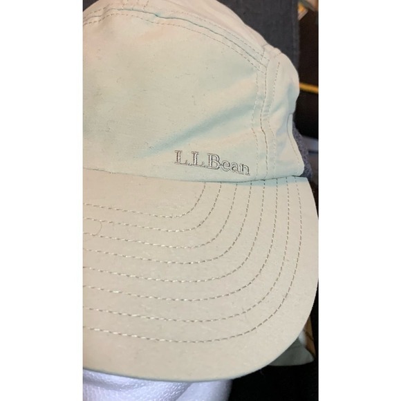 LL Bean Tan Hat Cap Hunting Fishing Duck Bill Safari Mens Sz Medium #506360 EUC! - Picture 3 of 9